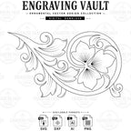 Scrollwork laser engraving design, Filigree slide engraving files SVG Dxf AI PNG