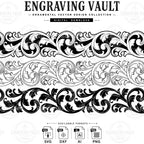 Scroll slides laser engraving design, filigree pattern, digital download SVG Dxf AI PNG