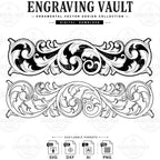 Custom scrollwork laser engraving, scroll files, filigree pattern digital download SVG Ai