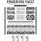 Scroll slides laser engraving design, filigree pattern, digital download SVG Dxf AI PNG