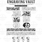 Custom scrollwork laser engraving, scroll files, filigree pattern digital download SVG Ai